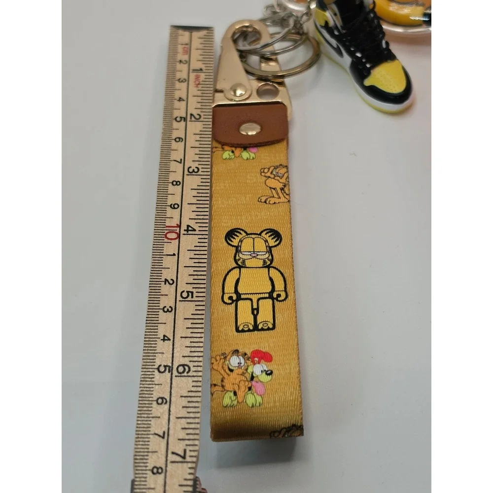 Supbear Minion Bearbrick Keychain Jordan 1 Pollen Sneaker Charm Garfield Strap